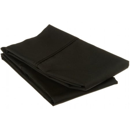 Superior  530 Thread Count Egyptian Cotton Standard Pillowcase Set Solid  Black 530SDPC SLBK